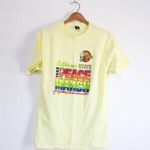 Vintage California State Peace March For Nuclear Disarmament 1988 T Shirt Large